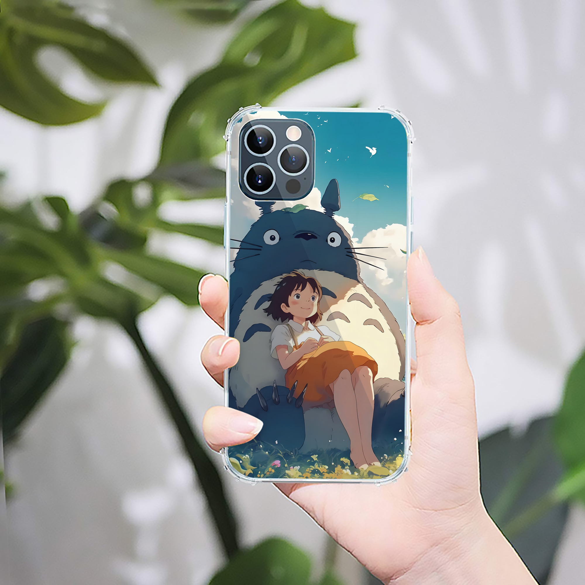 （画像用） となりのトトロ 草壁メイ 草壁サツキ My Neighbor Totoro Satsuki Kusakabe Mei Kusakabe 【iPhone 12シリーズ対応】透明スマホケース（クリアソフトケース）